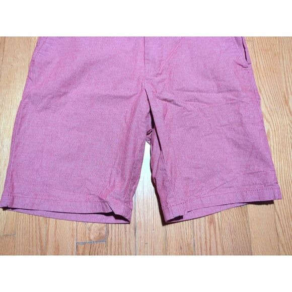 Old Navy Red 32 Ultimate Slim Cotton Shorts Guys Men's Pockets Chino Shorts - Picture 4 of 5